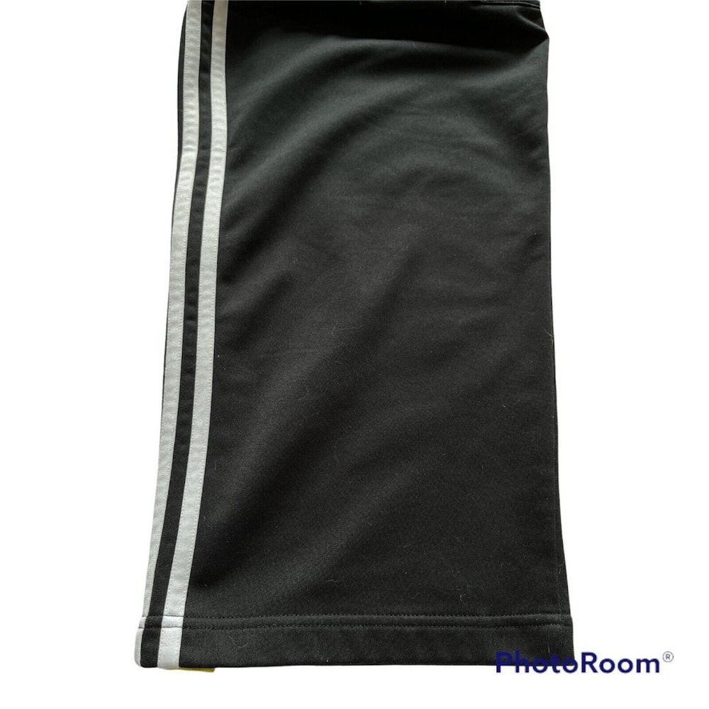 Adidas Men’s Black 3 Strip Polyester Blend Athletic Workout Soccer Pants Sz XXL - Picture 4 of 8